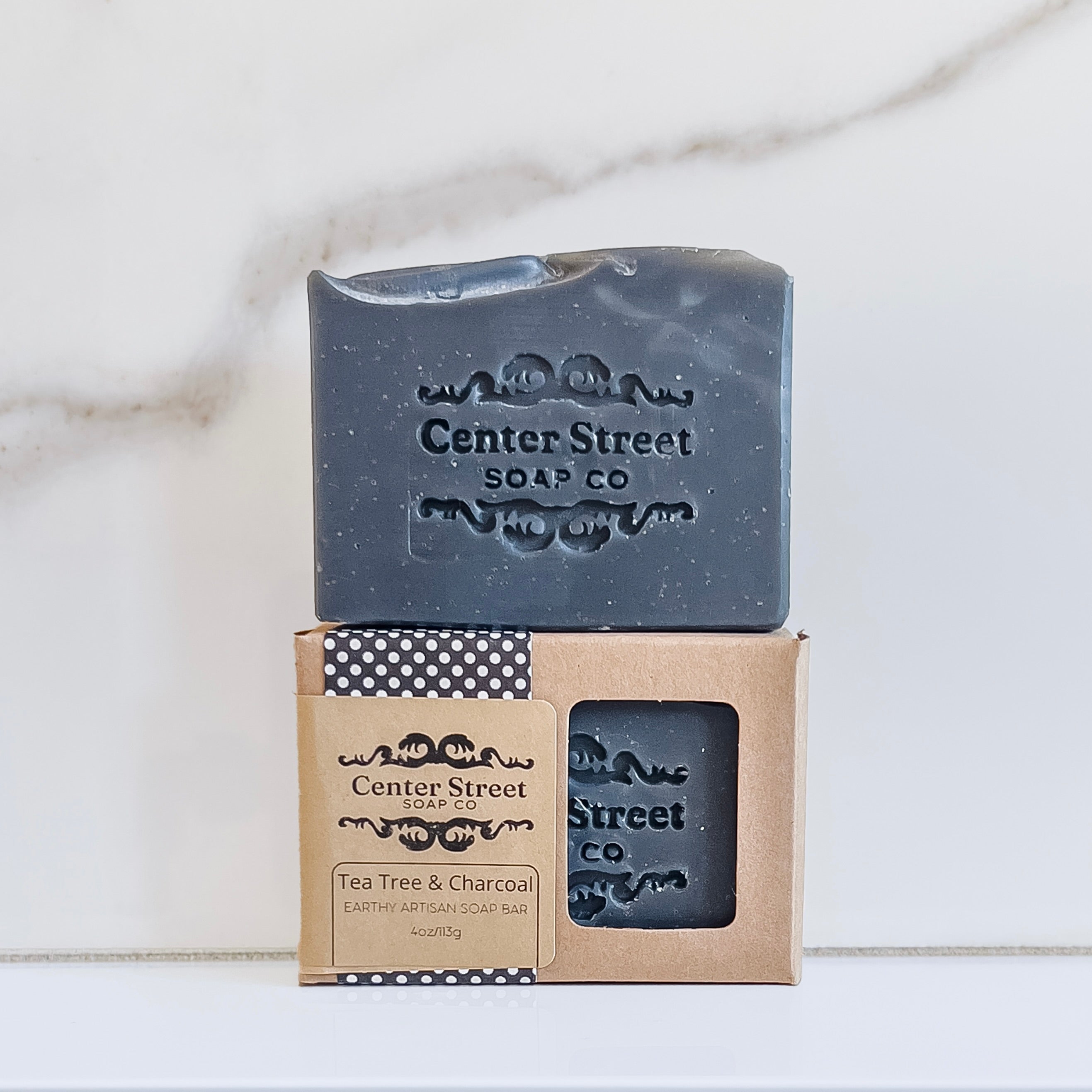 Center Street Soap Co. Tea Tree & Charcoal Handmade soap bar