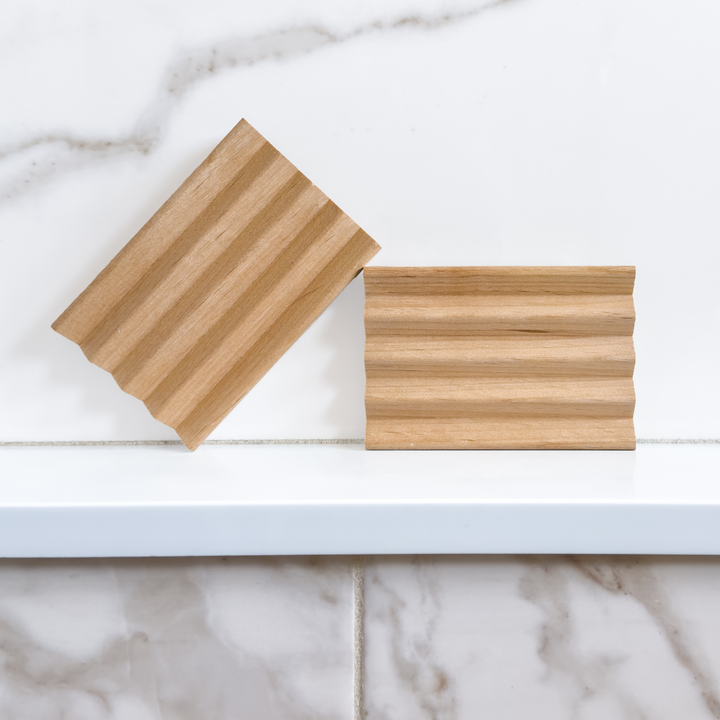 Natural Wood Self-Draining Soap Dish