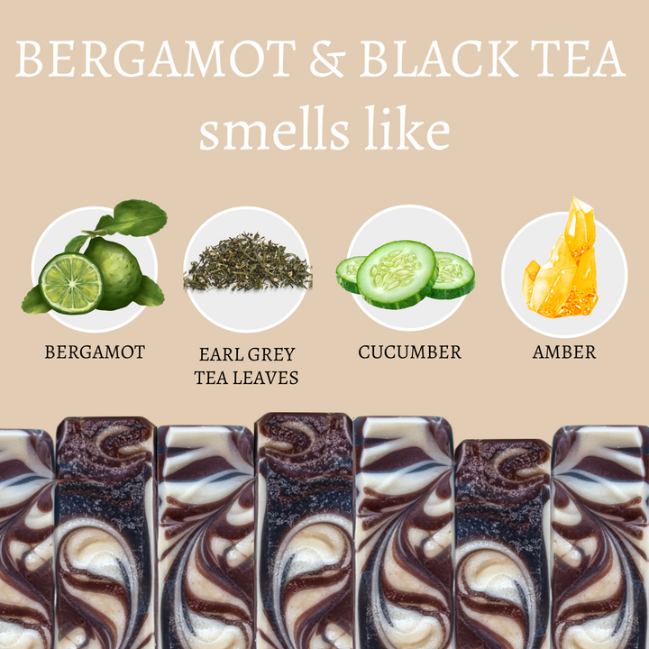 Bergamot and Black Tea Handmade Soap Bar (4oz)