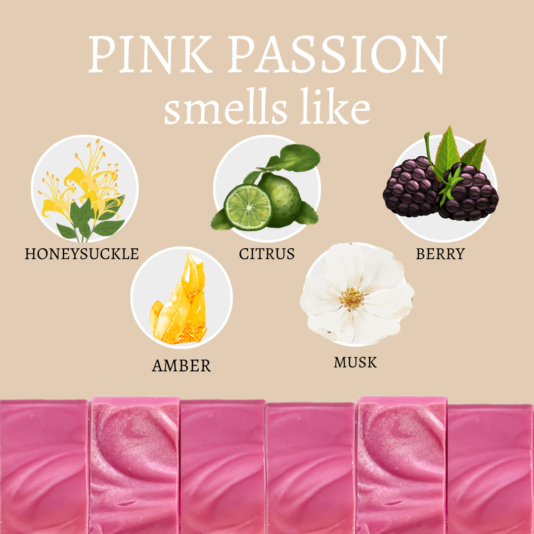 Pink Passion Handmade Soap Bar (4oz)