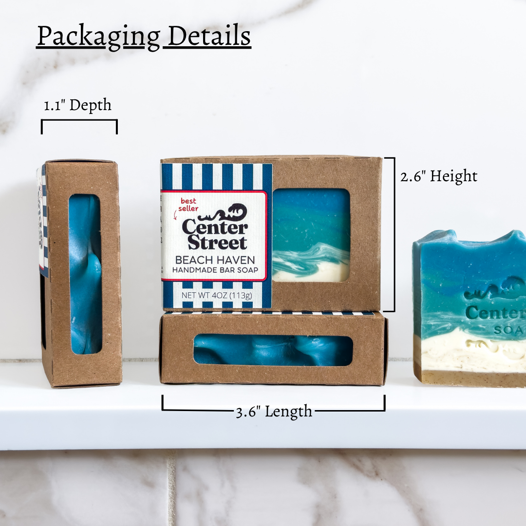 Boxed Beach Haven Handmade Soap Bar by Center Street Soap Co.