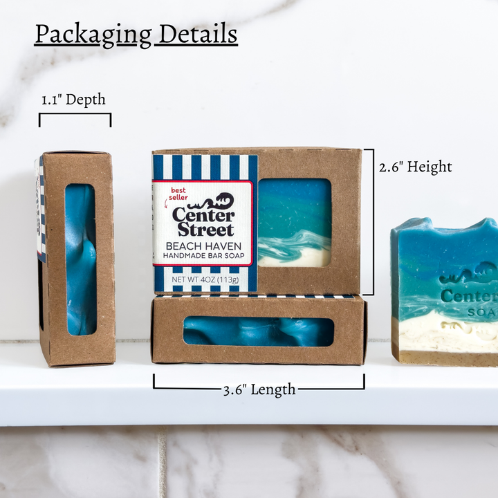 Boxed Beach Haven Handmade Soap Bar by Center Street Soap Co.
