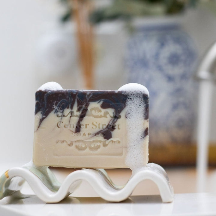Gold Wave Ceramic Soap Dish