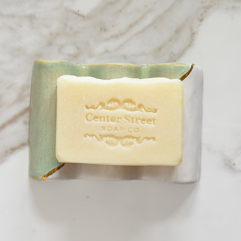 Gold Wave Ceramic Soap Dish