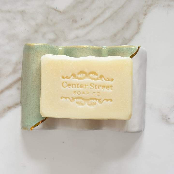 Gold Wave Ceramic Soap Dish