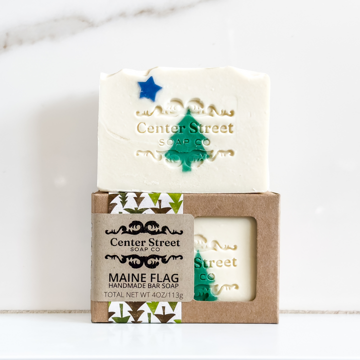 Maine Flag Handmade Soap Bar (4oz)