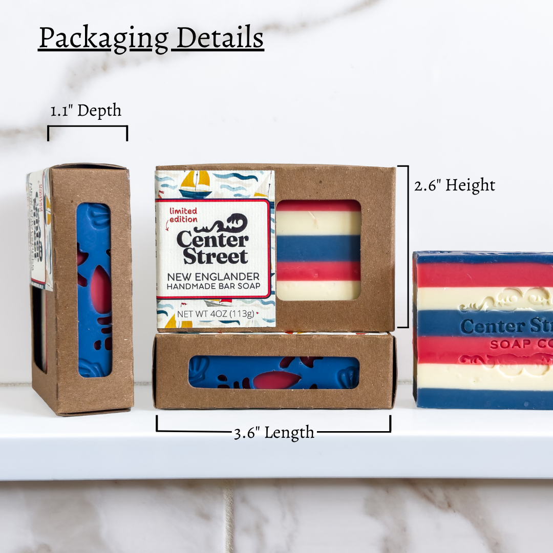 Boxed New Englander Handmade Soap Bar by Center Street Soap Co.