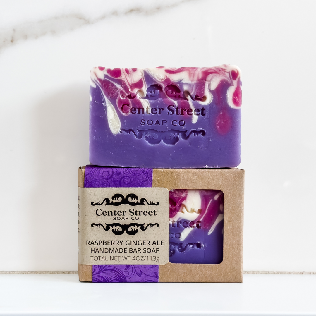 Raspberry Ginger Ale Handmade Soap Bar (4oz)