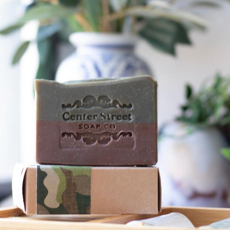 Rugged Woodsy Handmade Soap Bar with Activated Charcoal (4oz)