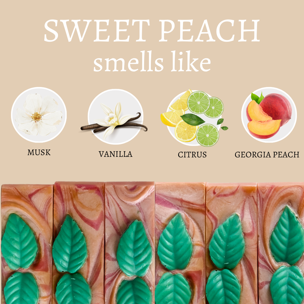What Sweet Peach Handmade Soap Bar Smells Like by Center Street Soap Co.